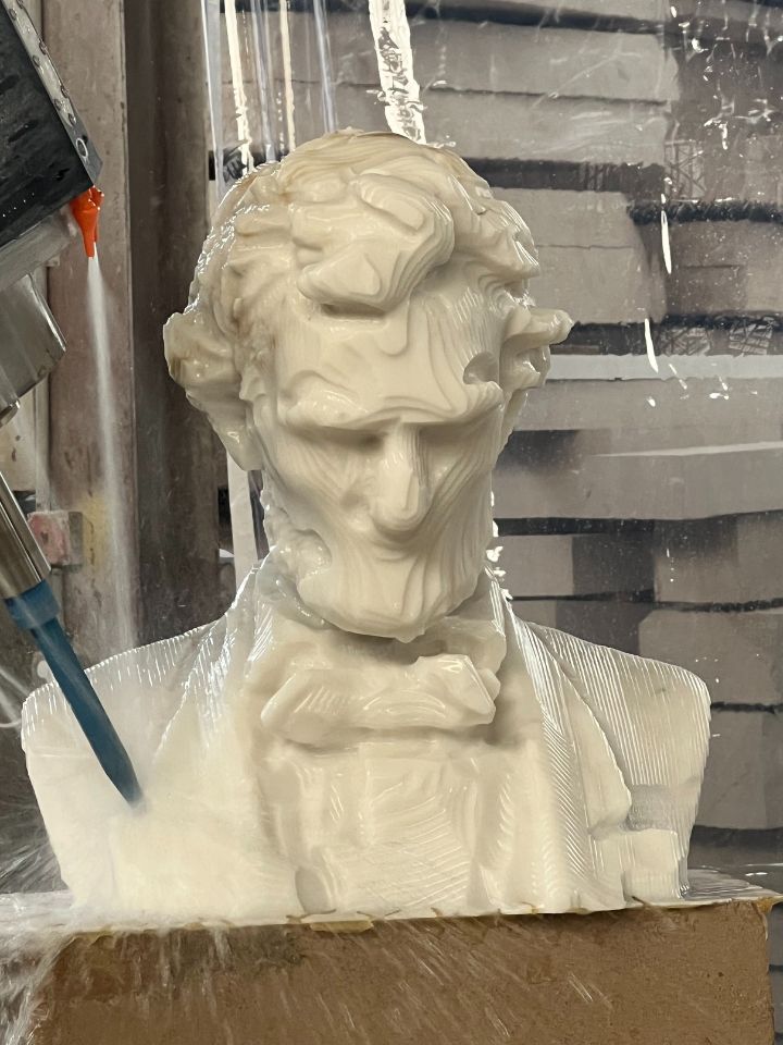 abe in marble